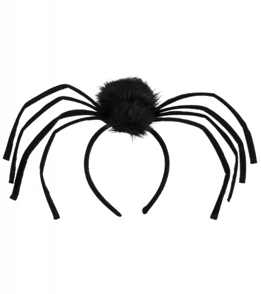 Haarreif mit großer Spinne - schwarz - 19 x 32 cm