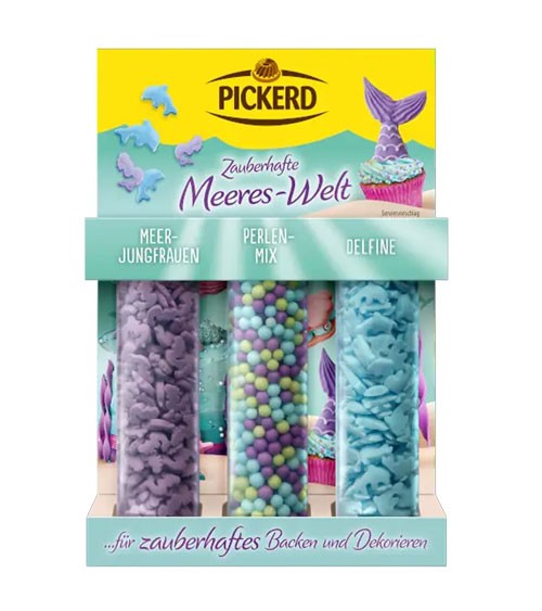 Pickerd Zucker-Streudekor "Meeres-Welt" - 3er Set - 70 g