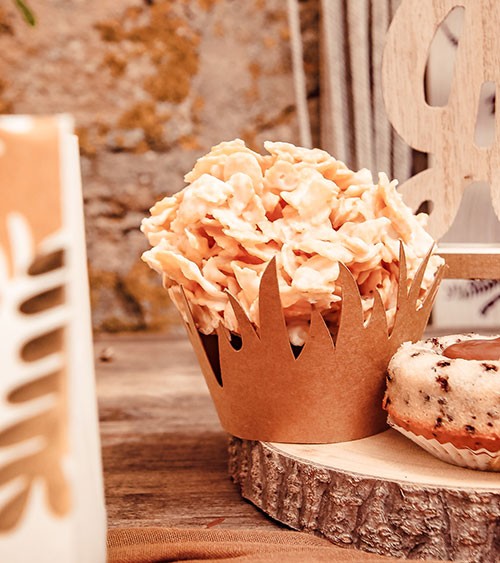 Cupcake-Wrapper aus Kraftpapier "Grasspitzen" - 8 Stück