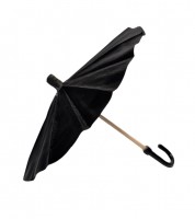Regenschirm - aufklappbar - schwarz - 1,3 x 8 cm