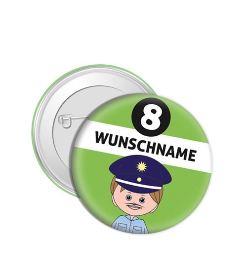 Dein Button „Polizist“ - Wunschtext