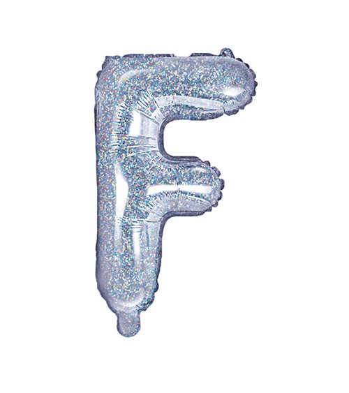 Folienballon Buchstabe "F" - holographic - 35 cm