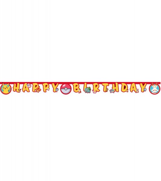 Happy Birthday-Girlande "Pokémon" - 2 m