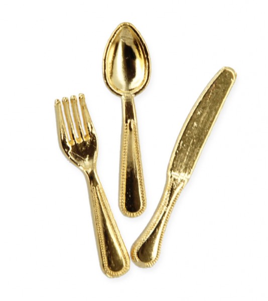 Besteck - gold - 2 cm - 12-teilig