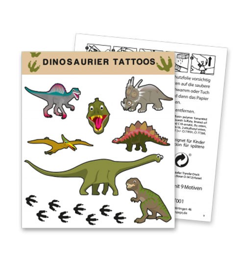 Tattoos "Dinosaurier" - 1 Bogen