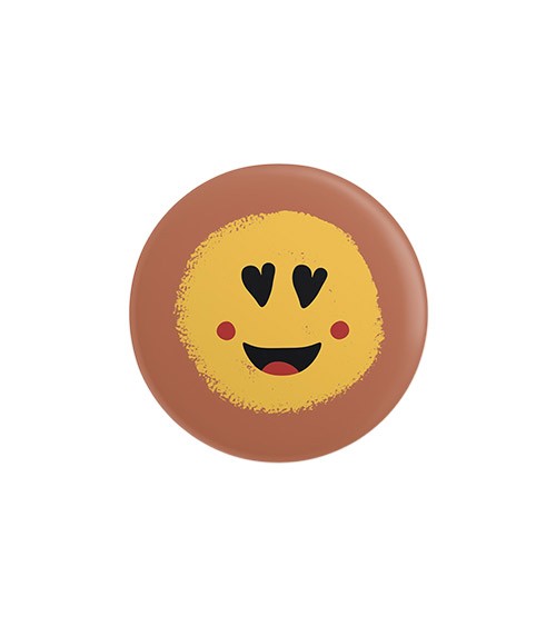 Button "Smile mit Herzaugen" - 32 mm