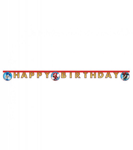 Happy Birthday Girlande "Sonic - The Hedgehog" - 2 m