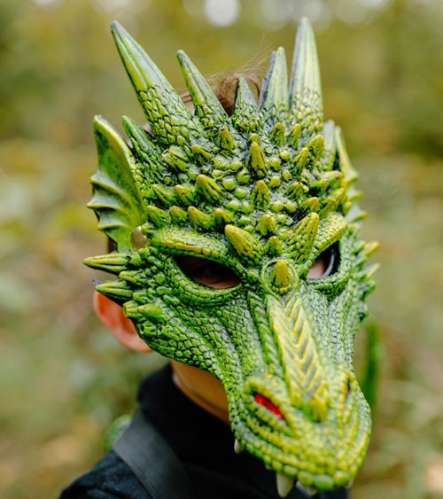Drachenmaske für Kinder - grün