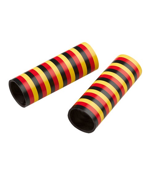 Luftschlangen - schwarz, rot, gelb - 3 Stück