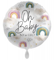 Folienballon "Oh Baby" - Boy or Girl?" - 43 cm