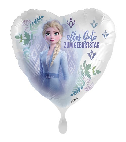 Herz-Folienballon Elsa "Alles Gute zum Geburtstag" - 43 cm