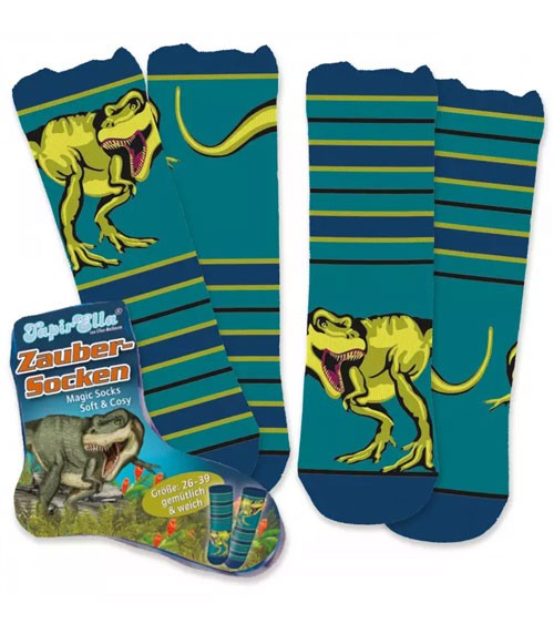 Zaubersocken "T-Rex" mit Baumwolle - One Size