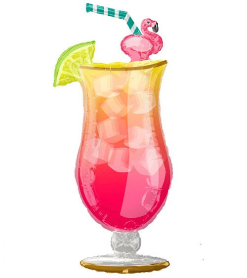 Supershape-Folienballon "Tropical Drink" - 50 x 104 cm