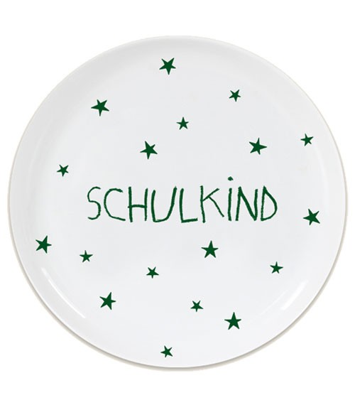 Porzellanteller "Schulkind"