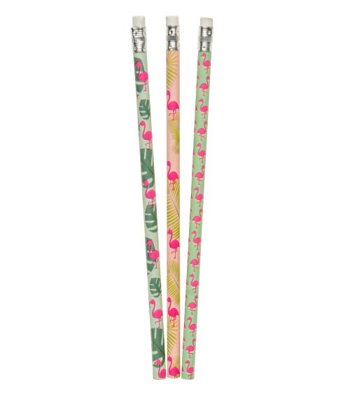 Bleistifte mit Radierer "Flamingo" - 12 Stück