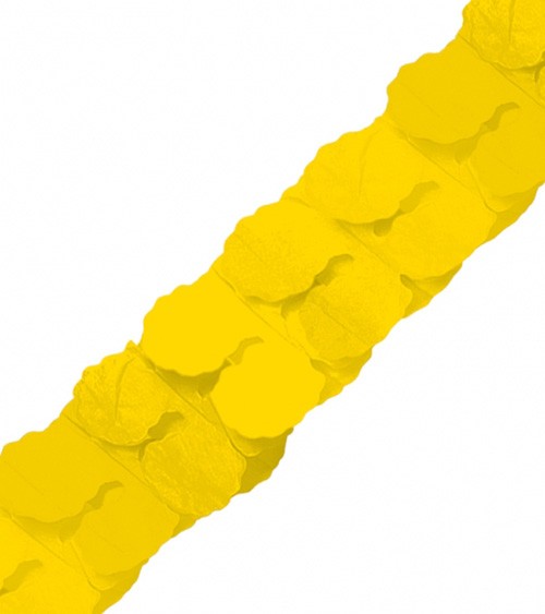 Papiergirlande - 3,65 m - gelb