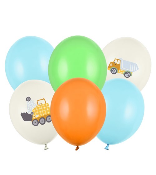 Luftballon-Set "Baufahrzeuge" - 6-teilig