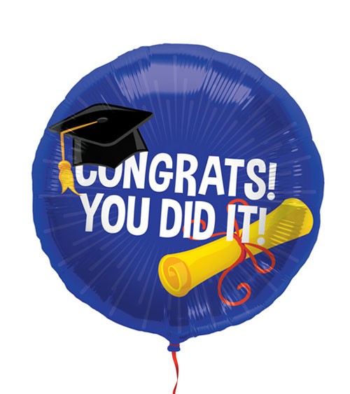 Runder Folienballon "Congrats" - 45 cm