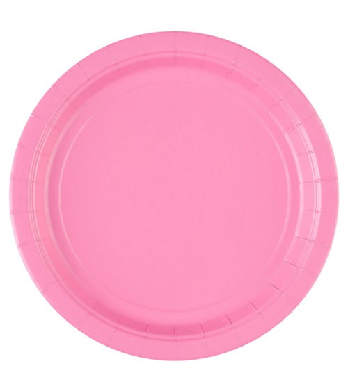 Pappteller - rosa - 8 Stück