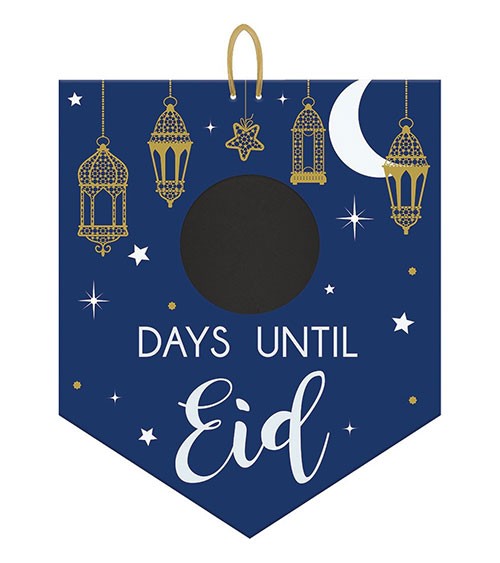 Kreidetafel-Schild "Days until Eid" - 31 x 38 cm