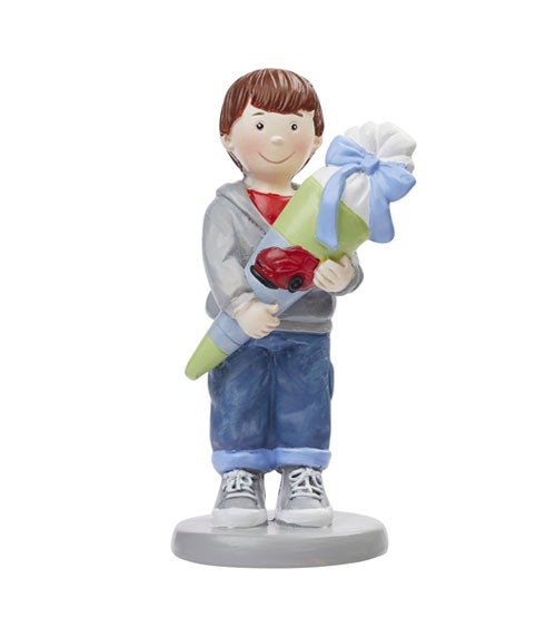Deko-Figur "Junge mit Schultüte" - 4,5 x 9 cm