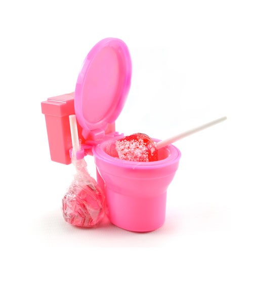 Lolli mit Candypulver "Toilette Sour Flush" - sortiert - 39 g