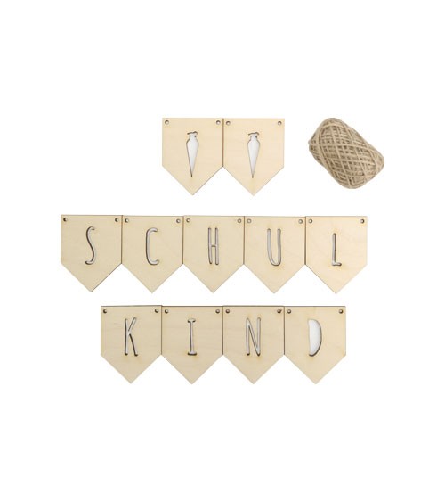 DIY Wimpelgirlande "Schulkind" - 12 teilig