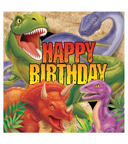 Servietten "Dinosaurier Happy Birthday" - 16 Stück