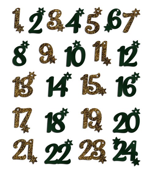 Deine Adventskalender-Zahlen aus Acryl - Farbwahl