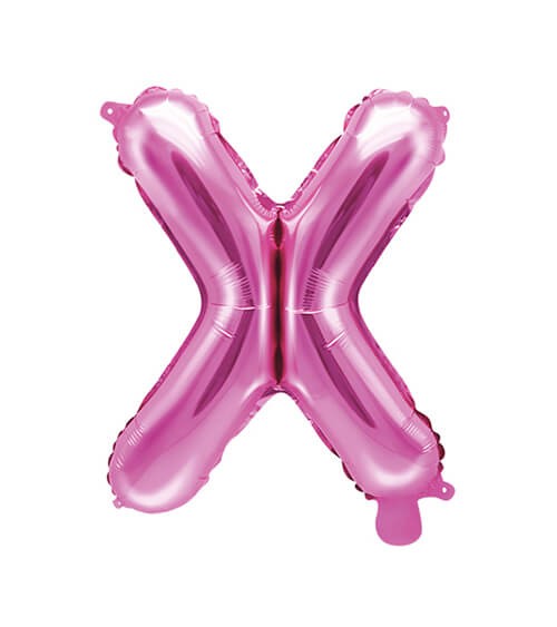 Folienballon Buchstabe "X" - pink - 35 cm