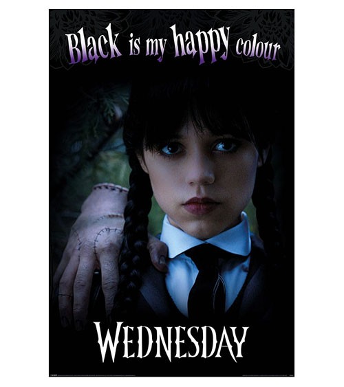 Wednesday Poster "Black is my happy colour" - 61 x 91 cm