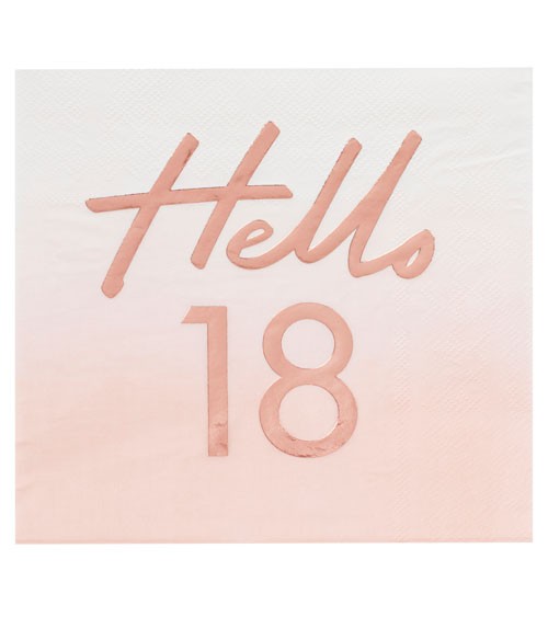 Servietten "Mix it up" - Hello 18 - ombre rosa, rosegold - 16 Stück