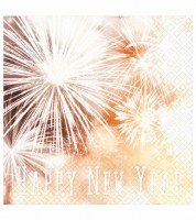 Servietten "Feuerwerk" - Happy New Year - 20 Stück