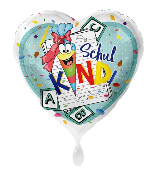 Herz-Folienballon "Schulkind" - 43 cm