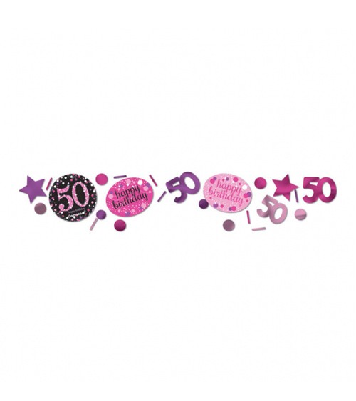 Konfetti "Sparkling Pink" - 50. Geburtstag - 34 g