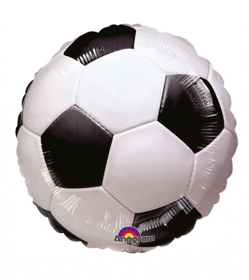 Runder Folienballon "Fußball" - 43 cm
