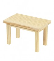 Mini Holztisch - rechteckig - 8 x 5 cm