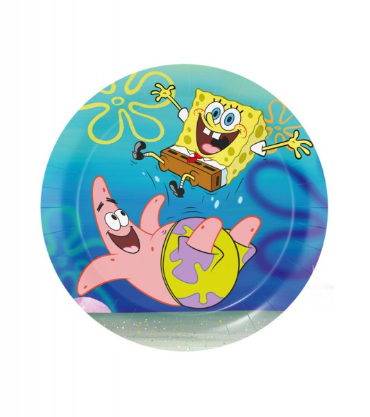 Kleine Pappteller "SpongeBob" - 8 Stück