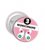 Dein Button „Schmetterling“ - Wunschtext