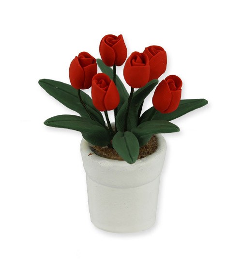 Mini Tulpentopf - rot - 4 cm