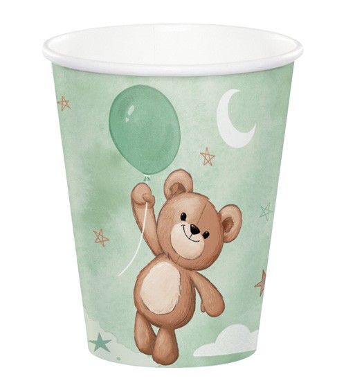 Pappbecher "Teddy Bear" - 8 Stück