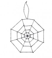 Deko-Spinnennetz - schwarz - 19,5 cm