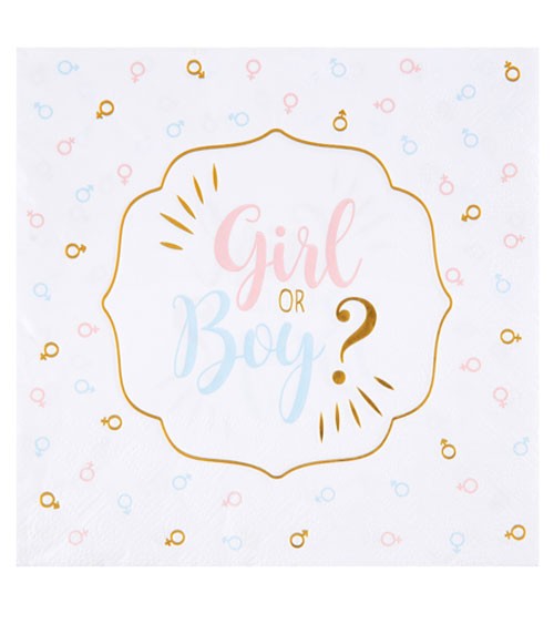 Servietten "Girl or Boy" - 20 Stück