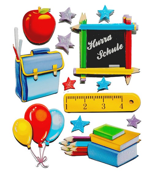 2D Design-Sticker "Back to School" - 1 Bogen