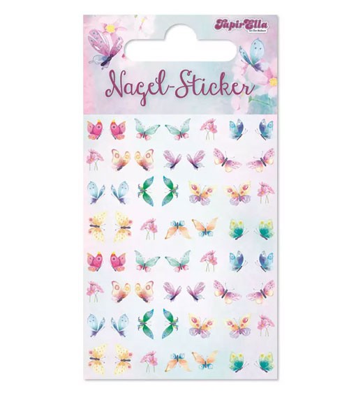 Ohr- und Nagel-Sticker "Schmetterlinge" - 1 Bogen