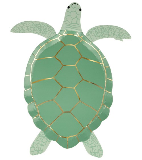 Schildkröten-Pappteller - 8 Stück