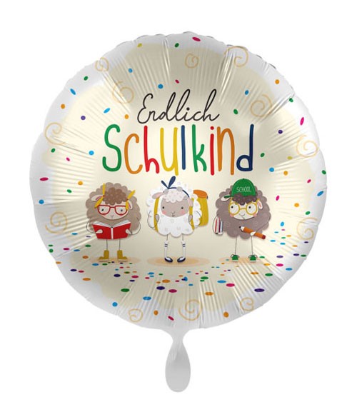 Folienballon "Endlich Schulkind" - Schafe