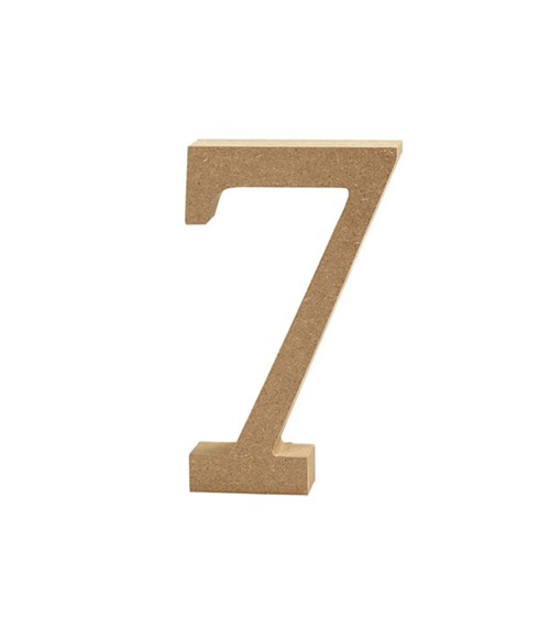 Aufsteller-Zahl aus MDF "7" - 8 cm