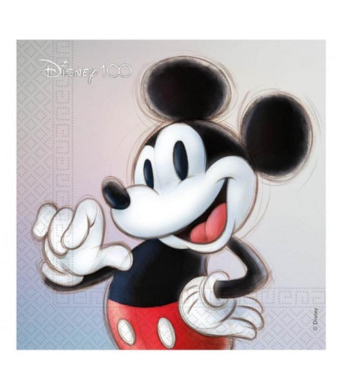 Servietten "100 Jahre Disney - Mickey" - 20 Stück