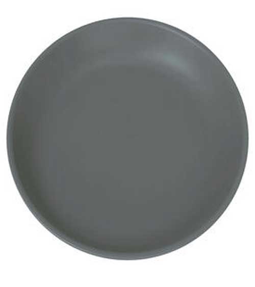 Teller aus Kunststoff - anthrazit - 27 cm - 6 Stück